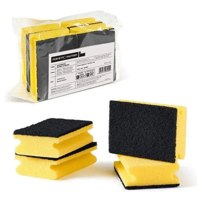 Spugna Salvadita Super Strong con Fibra Abrasiva Nera - Set 4 Pezzi