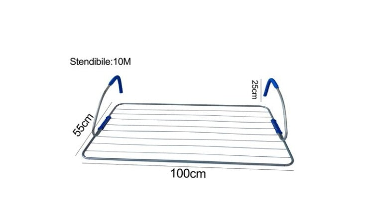 10 Meter Balcony Clothes Drying Rack, Metal