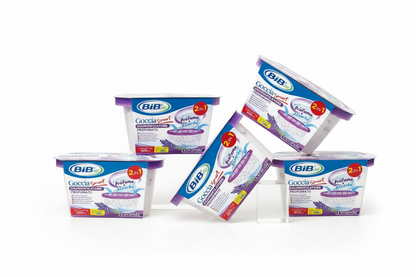 Deumidificatore Profumato BIB Goccia Smart 400ml - Confezione 6 Pezzi - 2in1 Assorbe Umidità + Profuma - Cristalli 180g - Muschio e Lavanda