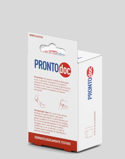 2 Confezioni Benda Elastica Per Fasciature, 4 Mt X 6 Cm,  da 2 Bende | Pronto Doc