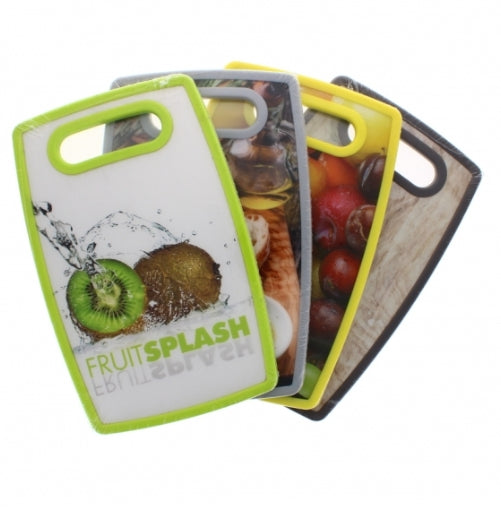 Set 2 Taglieri Plastica 25x16cm Stampa Frutta Colorati