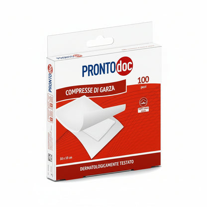 Garze Sterili 10x10cm - Pronto Doc - 3 Confezioni Da ( 100 Pezzi)