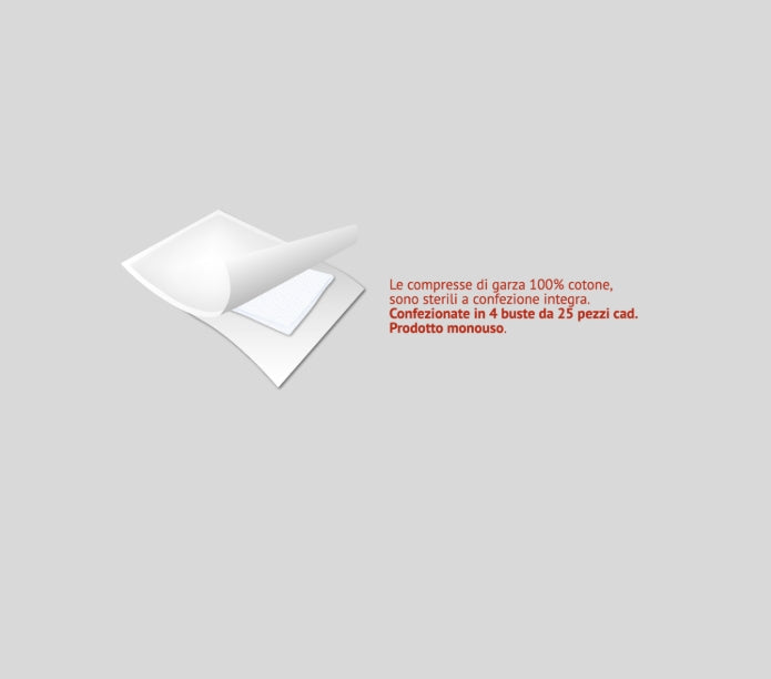 Prontodoc Sterile Gauze Compresses Size 10x10, 1 pack of 100 gauzes