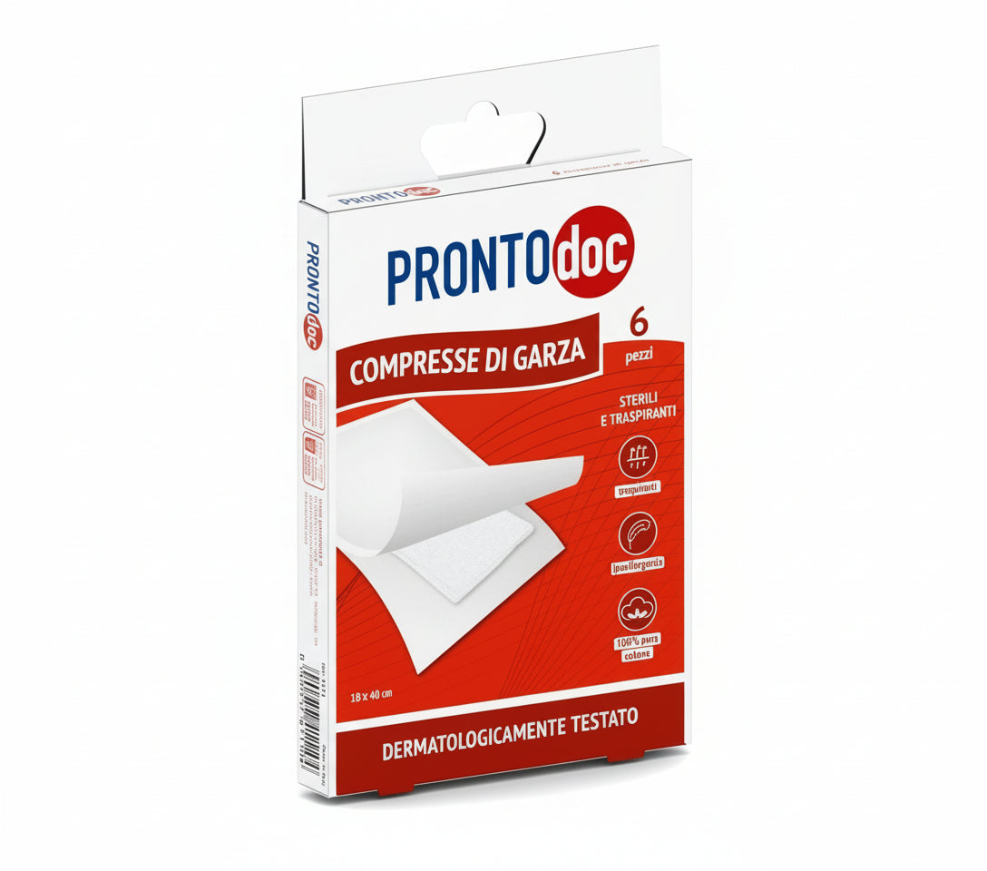 3 Confezioni di Garze Sterili Cotone 18x40cm - Pronto Doc - Da  6 Pezzi