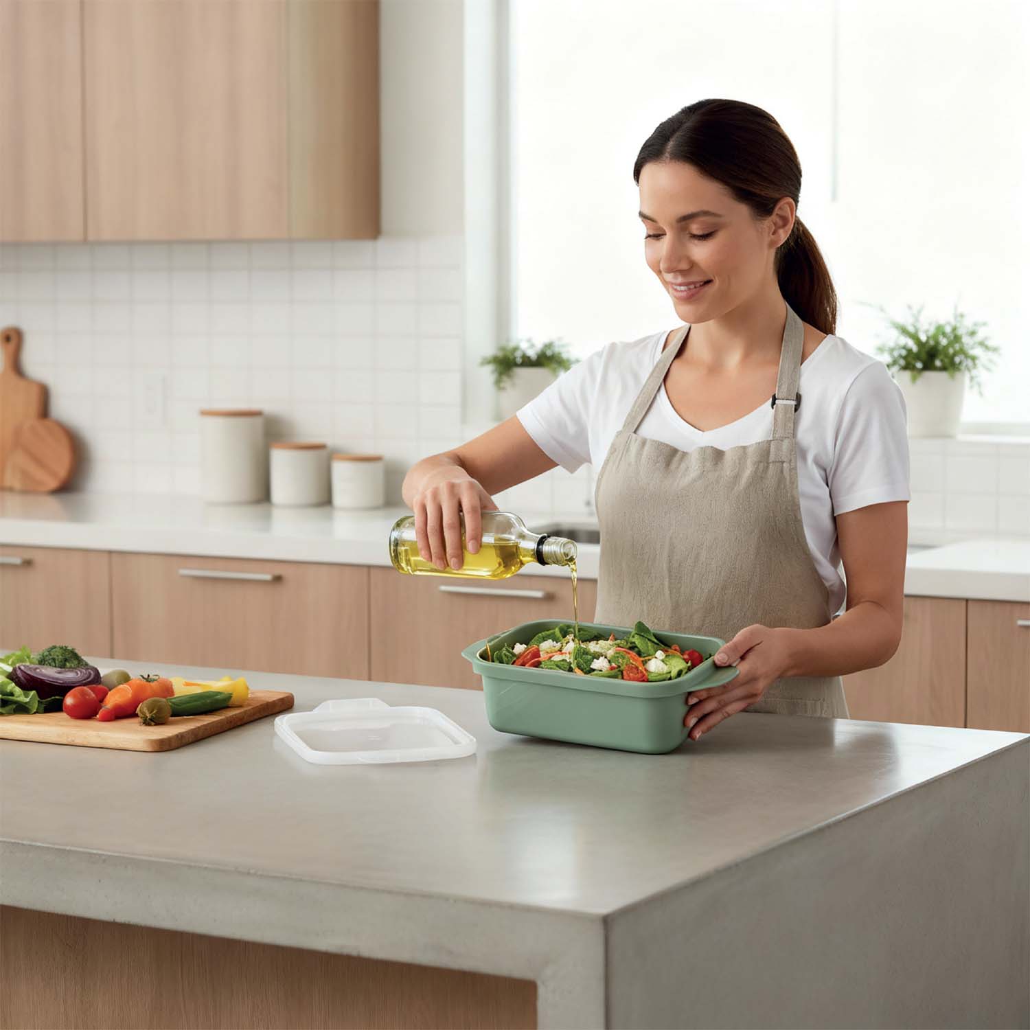 Contenitore alimenti per frigo, freezer e microonde. Set da 3 pezzi. |3 Misure