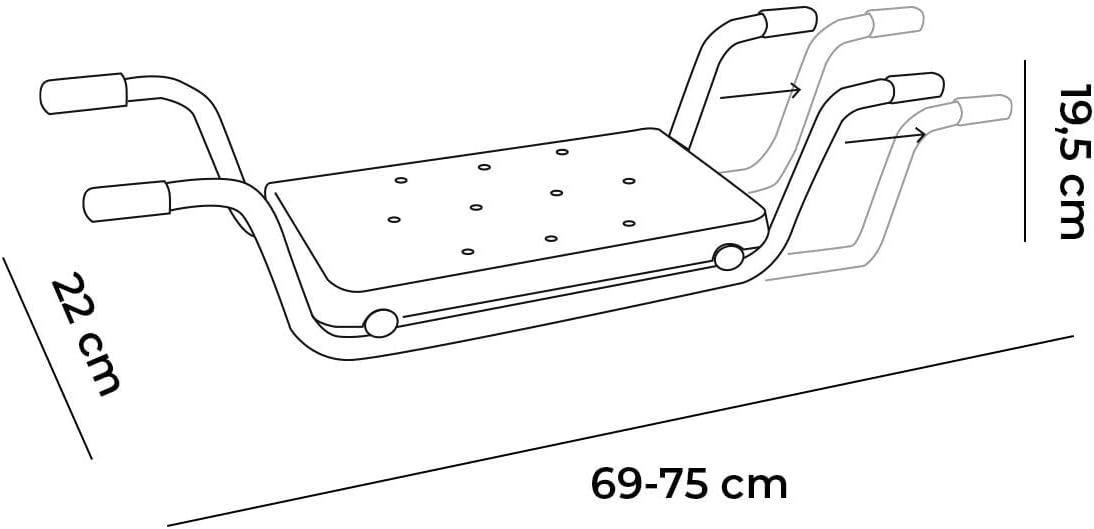 Sgabello Doccia Antiscivolo 2in1 Regolabile Anziani 150kg