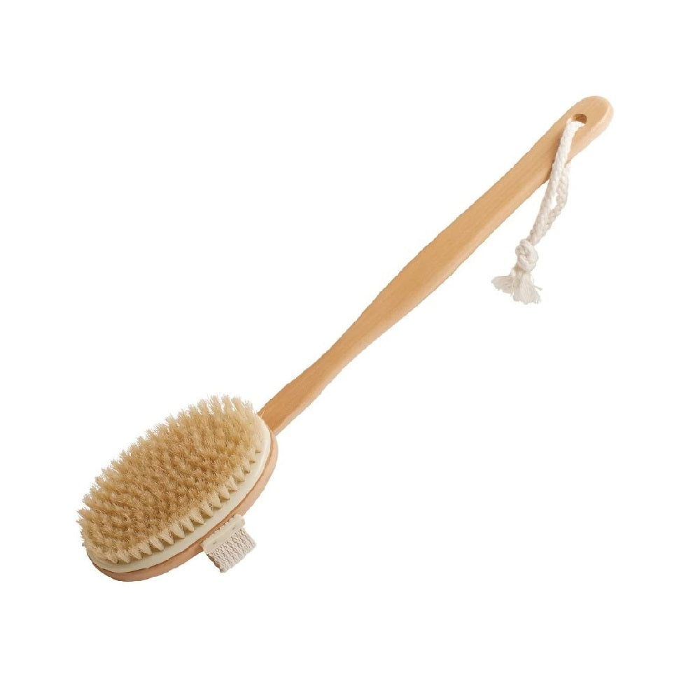 Back Brush with Natural Bristles and Wooden Handle, 1 piece