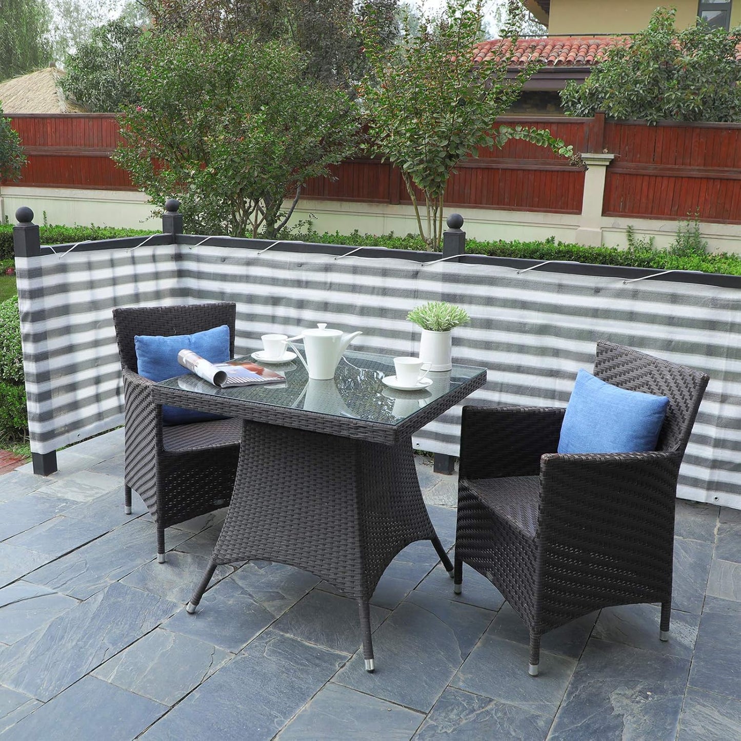 Telo Frangivista Frangivento Copribalcone  90x500cm - Con Corda 20mt Inclusa 2 Colori