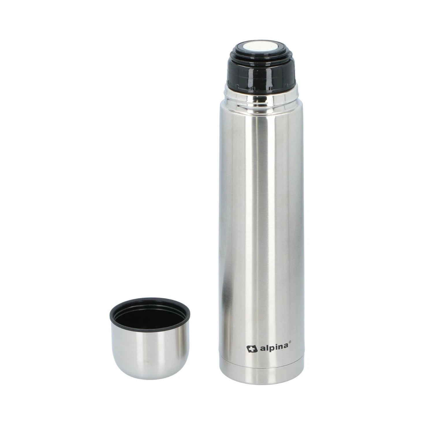 Thermos Alpina Acciaio Inox Doppia Parete 1000ml con Coperchio-Tazza