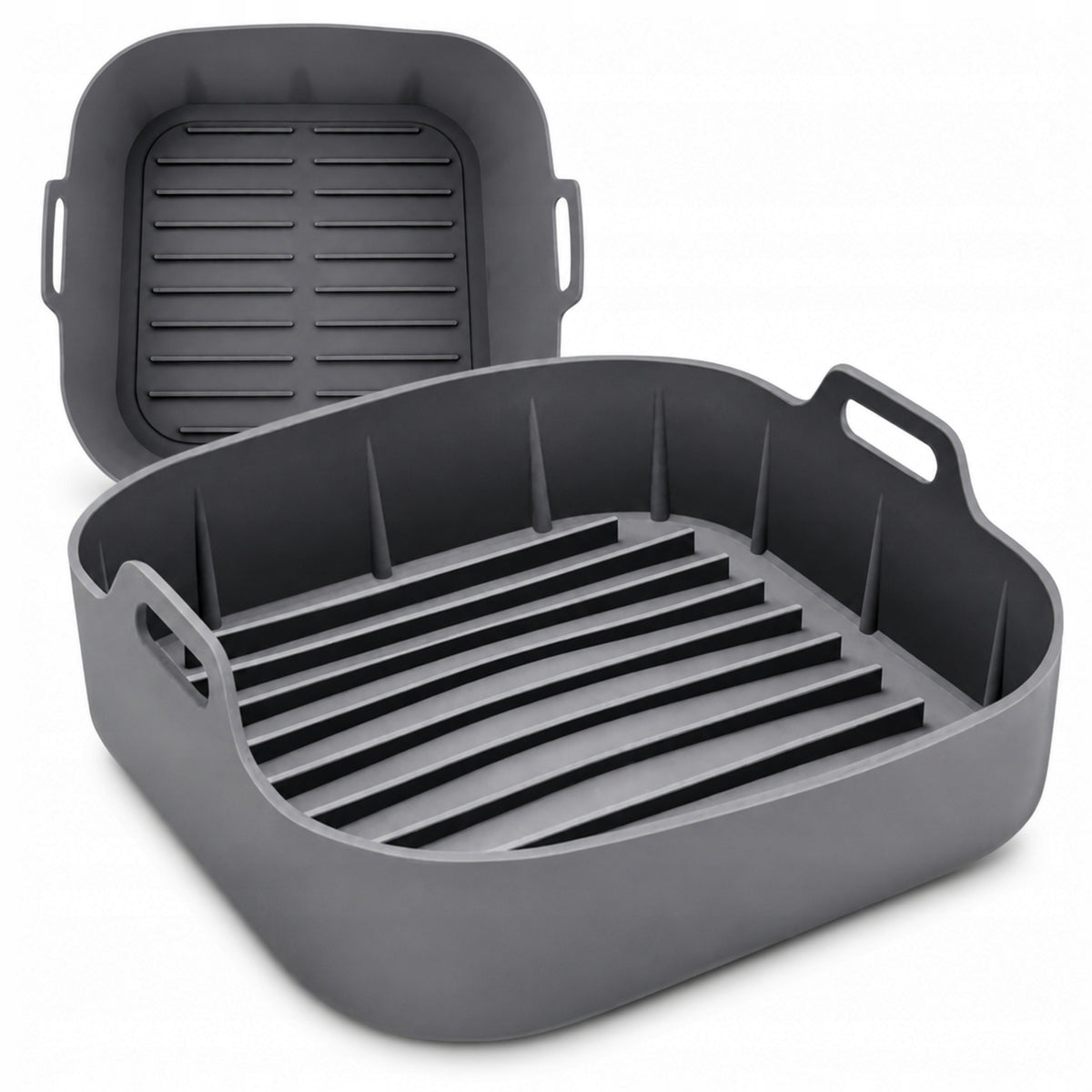 Cestello Quadrato in Silicone per Friggitrice ad Aria 20 x 20 x 5 cm