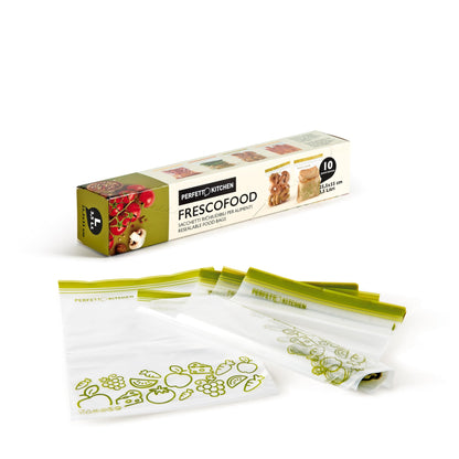 Sacchetti Richiudibili Frigo Freezer 25,5x33cm - Frescofood 10 Pezzi L
