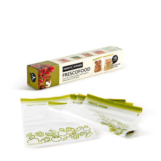 Sacchetti Richiudibili Frigo Freezer 25,5x33cm - Frescofood 10 Pezzi L