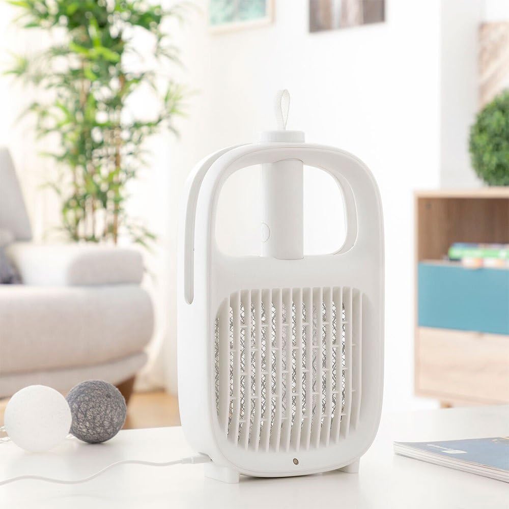 Lampada antizanzare e racchetta elettrica per insetti ricaricabile 2 in 1 Swateck, elimina zanzare in modo efficace, design compatto e leggero, ideale per la casa e il giardino.