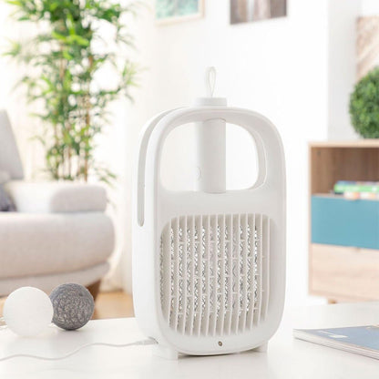 Lampada antizanzare e racchetta elettrica per insetti ricaricabile 2 in 1 Swateck, elimina zanzare in modo efficace, design compatto e leggero, ideale per la casa e il giardino.