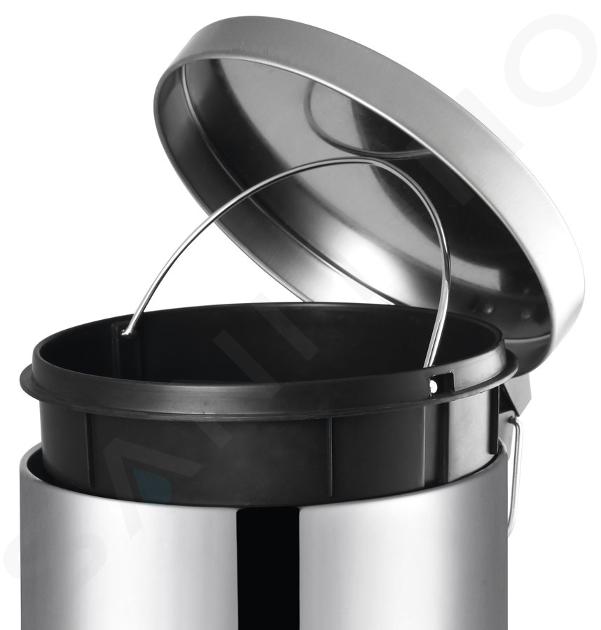 FOFO' Pedal bin with polished stainless steel tray