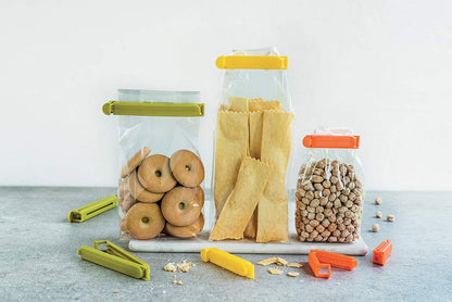 Pinze Chiudi Pacco Salvafreschezza - Set 10 Pezzi Assortiti 3 Misure