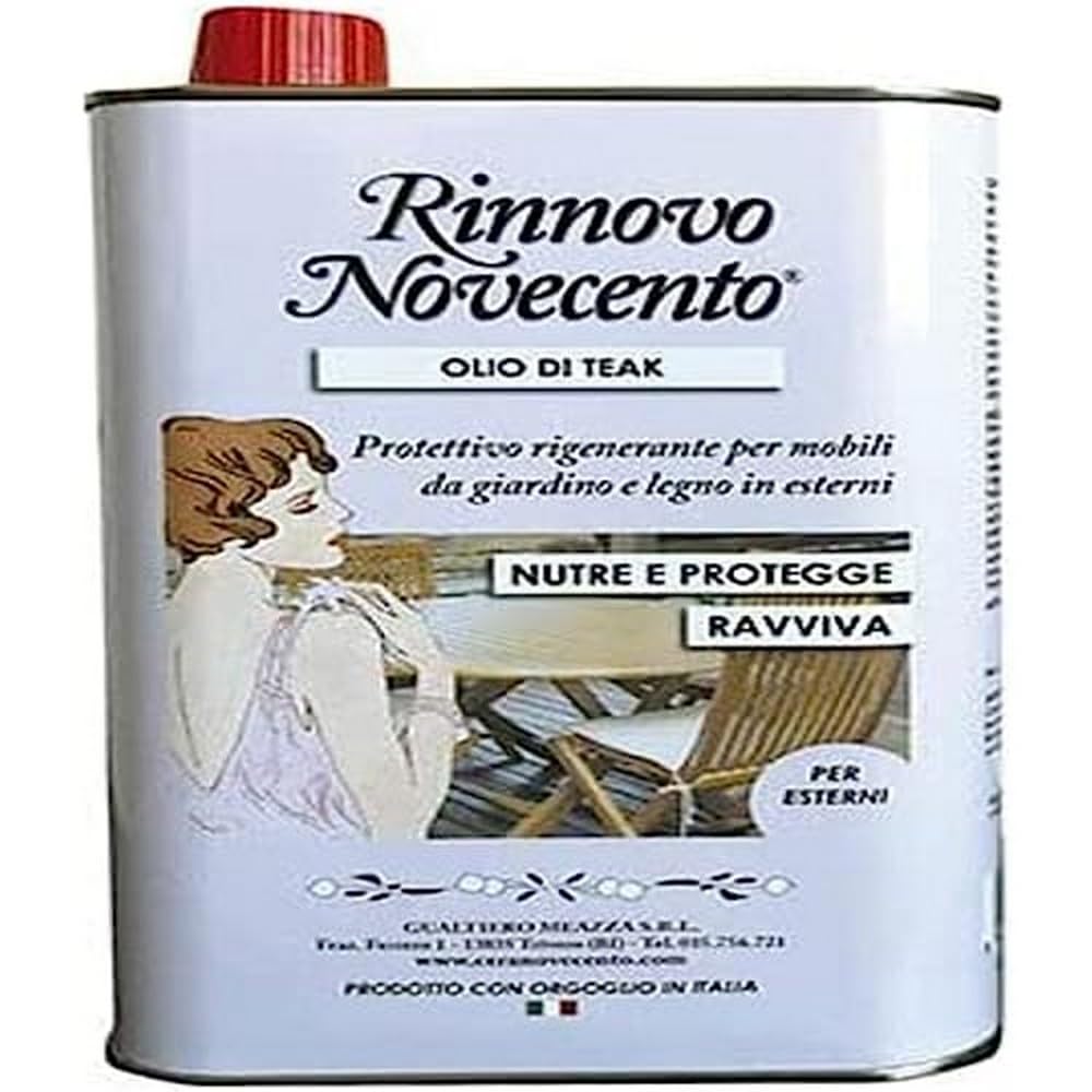 Olio di Teak Novecento Rinnovo - Nutriente Protettivo per Legno Teak e Legni Esotici