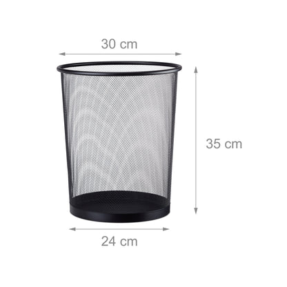 Cestino gettacarte Metallo  20 Litri Ø 30 cm Alto 35 cm 2 Colori