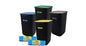 FERCASASHOP® | Set of 3 Closed Waste Bins for Separate Waste Collection, 50 Lt Plus Free 50 Lt Bin for Unsorted Waste with 30 Bags with Handles, Maxi Size 70x75 cm