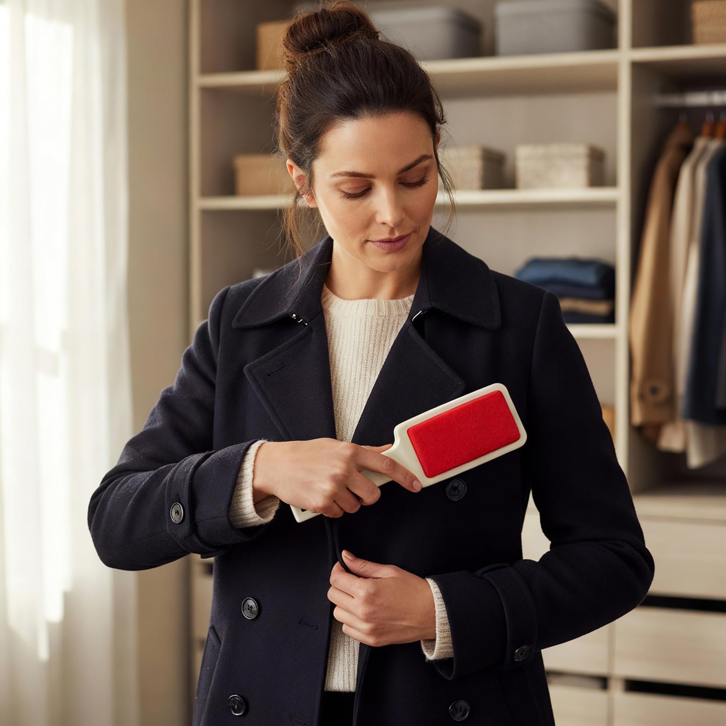 Spazzola Velluto 2 Facce, Plastica, Ghiaccio, 23.0x6.5x4.0 cm