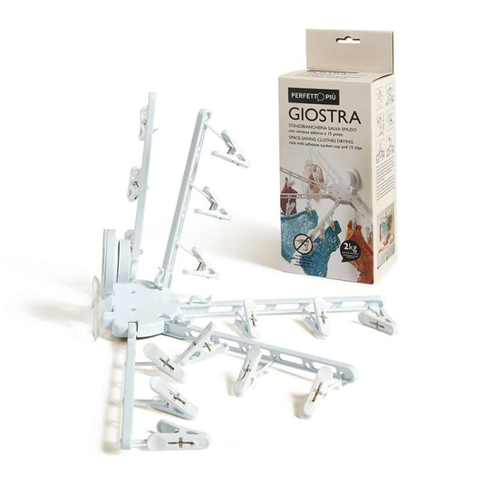 Stendibiancheria Rotante Salvaspazio con Ventosa - 15 Pinze Perfetto