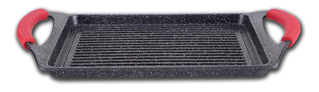 Euronovità EN-22134 Bistecchiera, Pietra, Nero, 36x24x3 cm