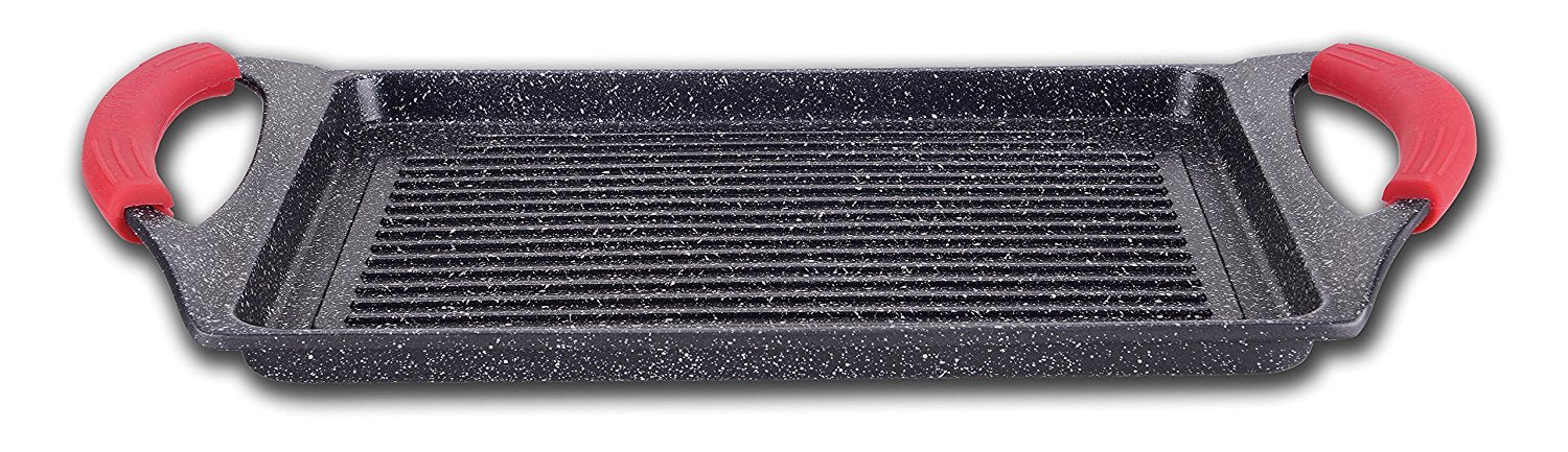 Euronovità EN-22134 Bistecchiera, Pietra, Nero, 36x24x3 cm