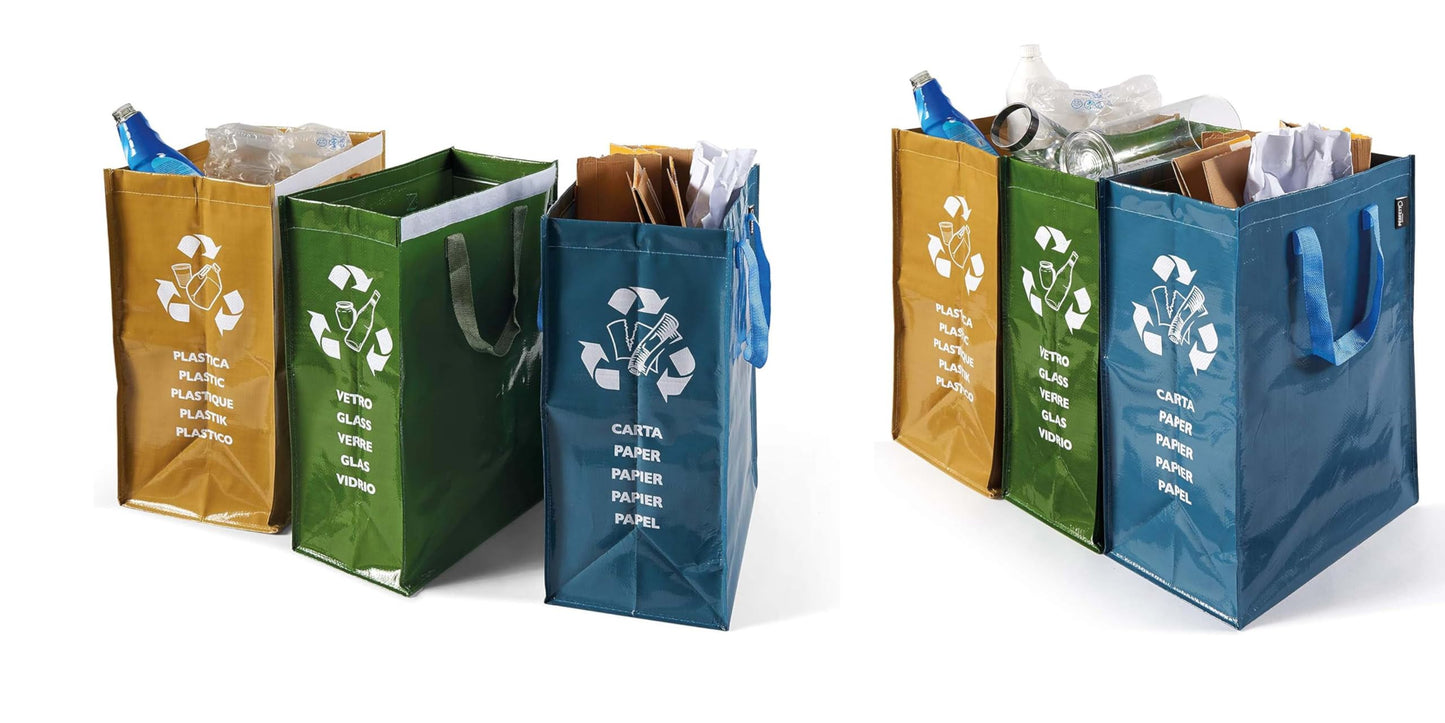 Conteneur à sacs de recyclage à 2 x 3 compartiments