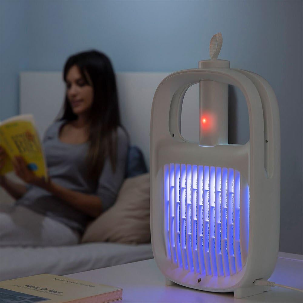 Lampada antizanzare e racchetta elettrica per insetti ricaricabile 2 in 1 Swateck, elimina zanzare in modo efficace, design compatto e leggero, ideale per la casa e il giardino.
