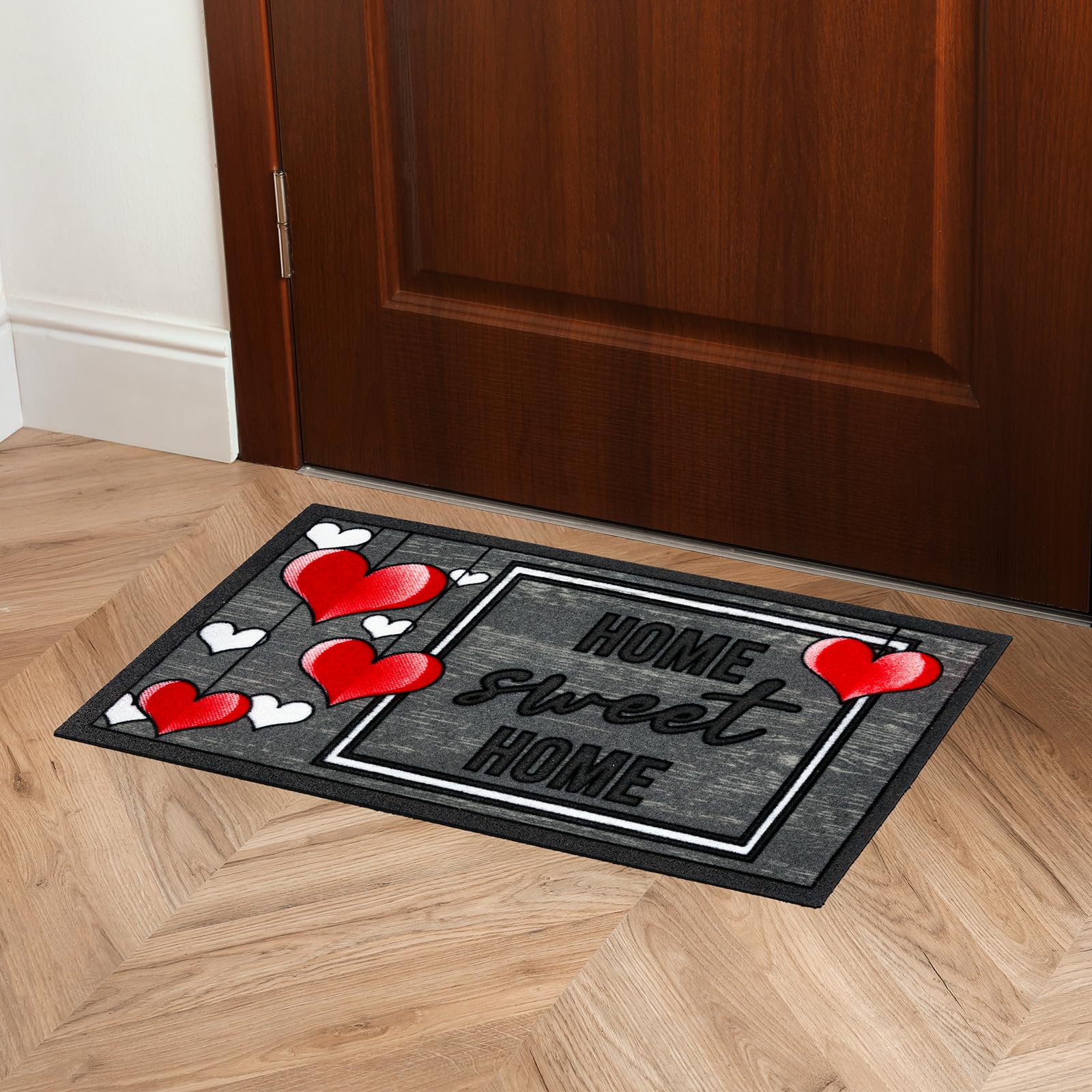Zerbino da Interno in Gomma Riciclata, Tappeto Antiscivolo, Robusto e Resistente, Elevata Capacità di Assorbenza, Spessore di 6 mm, Dimensione 40 x 70 cm