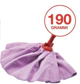 Lot de 3 lingettes de rechange en microfibre pour balai à franges, 24 cm, 190 g - Tête de balai à franges professionnelle