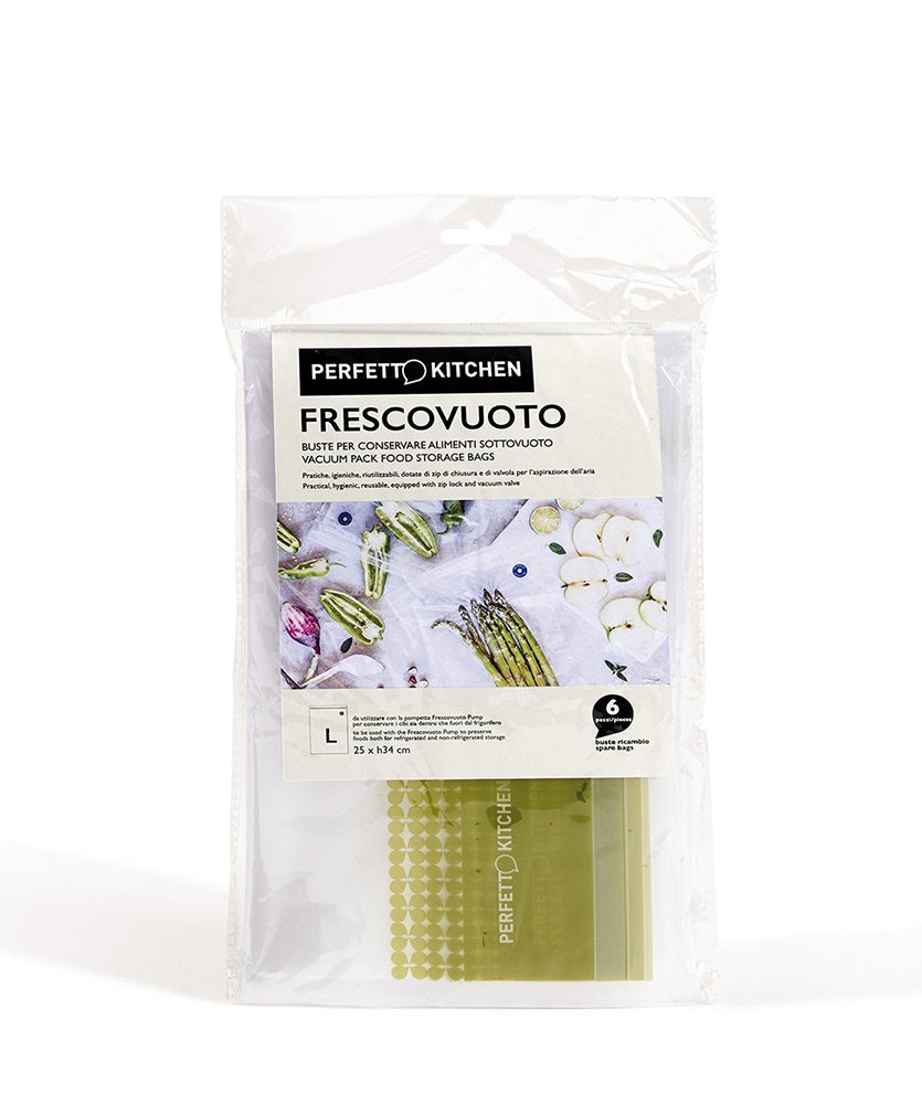 Perfetto Kitchen - Busta Sottovuoto Frigo coll. Frescovuoto cm 25x34 - L - confezione 6 pezzi
