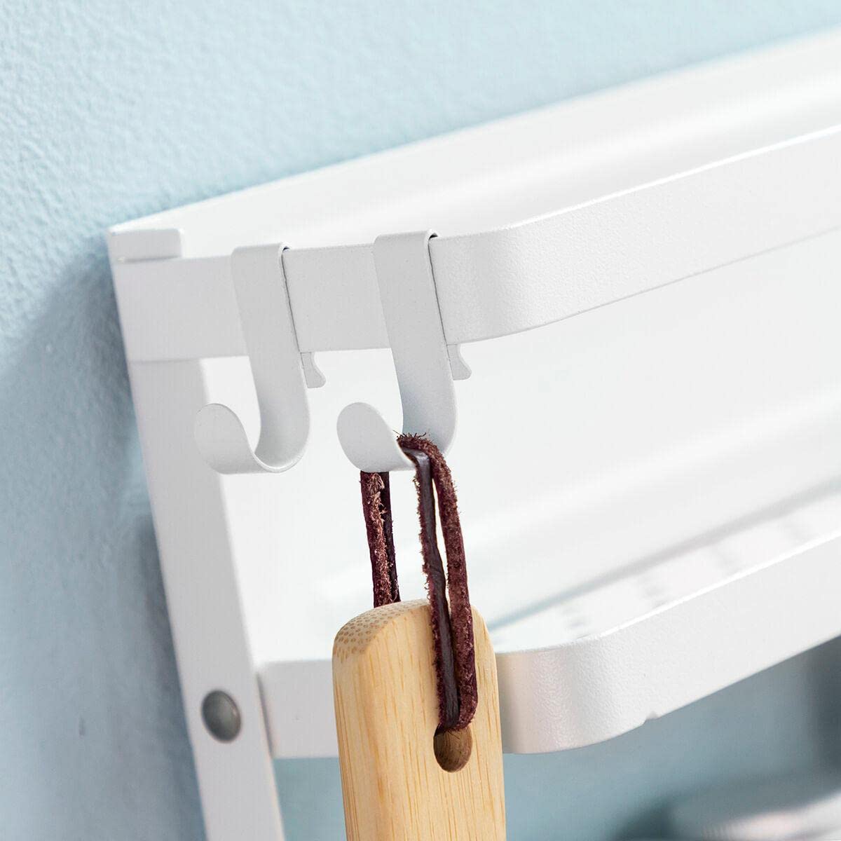 InnovaGoods - MagoRac Folding Magnetic Shelf, Multipurpose and Robust, Perfect for Kitchen and Bathroom, Modern Design, White, Steel Alloy, Standard