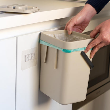 Pattumiera Umido da Appendere 5L Gino Ghiaccio - Bidone Organico Cucina con Coperchio