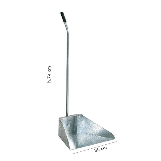 FercasaShop® Outdoor Cleaning Set, Coconut Fiber Broom with Wooden Handle and Galvanized Dustpan, for Garden and Yard