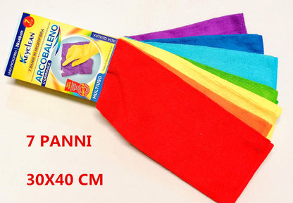 Strofinacci da Cucina 7 Panni in Microfibra Multiuso 30x40cm-7 Pezzi di Strofinacci Multicolor Arcobalen per la Pulizia Completa della Vostra Casa