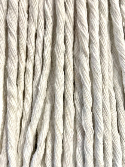 kit 3 pz ricambio mop cotone professionale a fascia gr. 400 + 1 pinza per mop Bianco