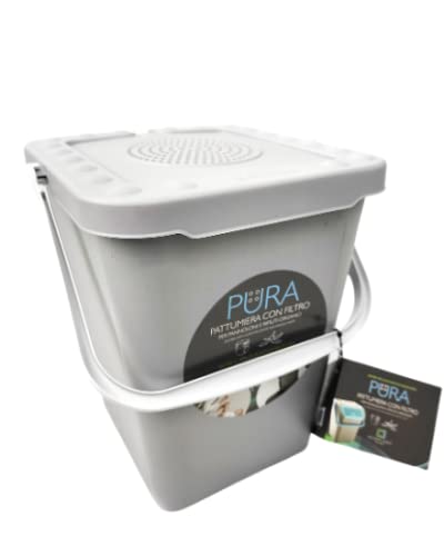 Pattumiera PURA lt. 10 con filtro x pannolini e organico/ghiaccio