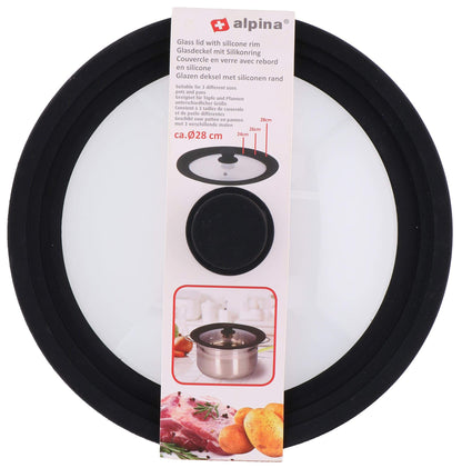 Coperchio Universale - Coperchio Silicone per Pentole - Coperchio Universale Silicone - Coperchi Padelle 24 cm/26 cm/28 cm - Coperchi Universali per Pentole