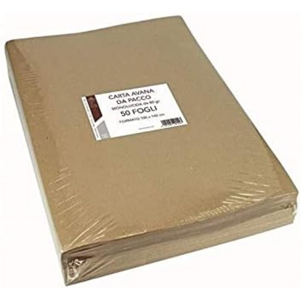 Florio Avana Carta Imballo, 80 gr, 140 x100 cm, Confezione da 50 fogli