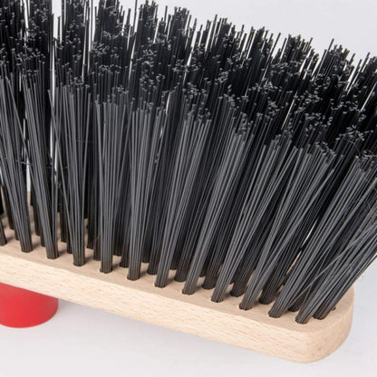 Scopa Industriale da Esterno Outdoor per Giardini, Balconi e Vialetti, Robusta con Setole Fitte e Rigide, Larghezza 27.5 cm, Multicolore