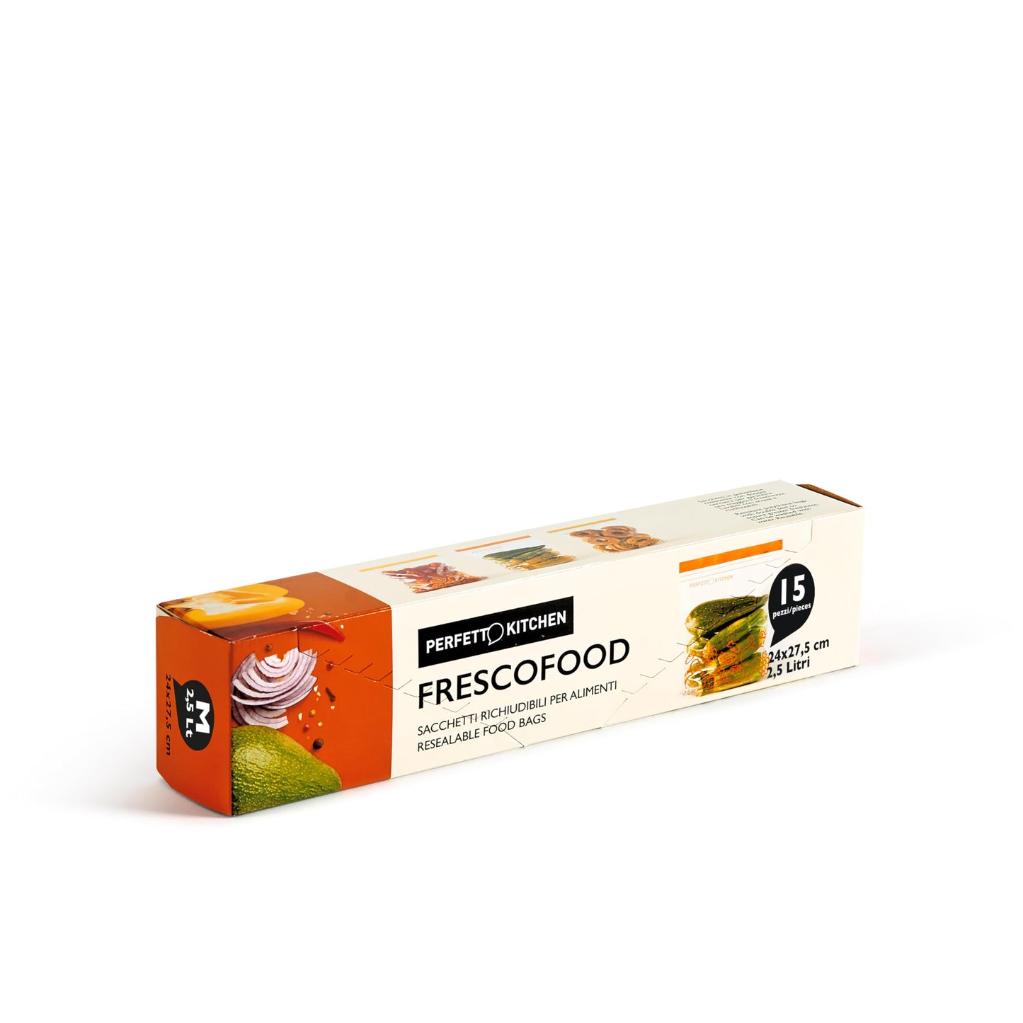 Buste Frigo Congelatore Frescofood 24x27,5cm - Confezione 15 Pezzi - Misura M