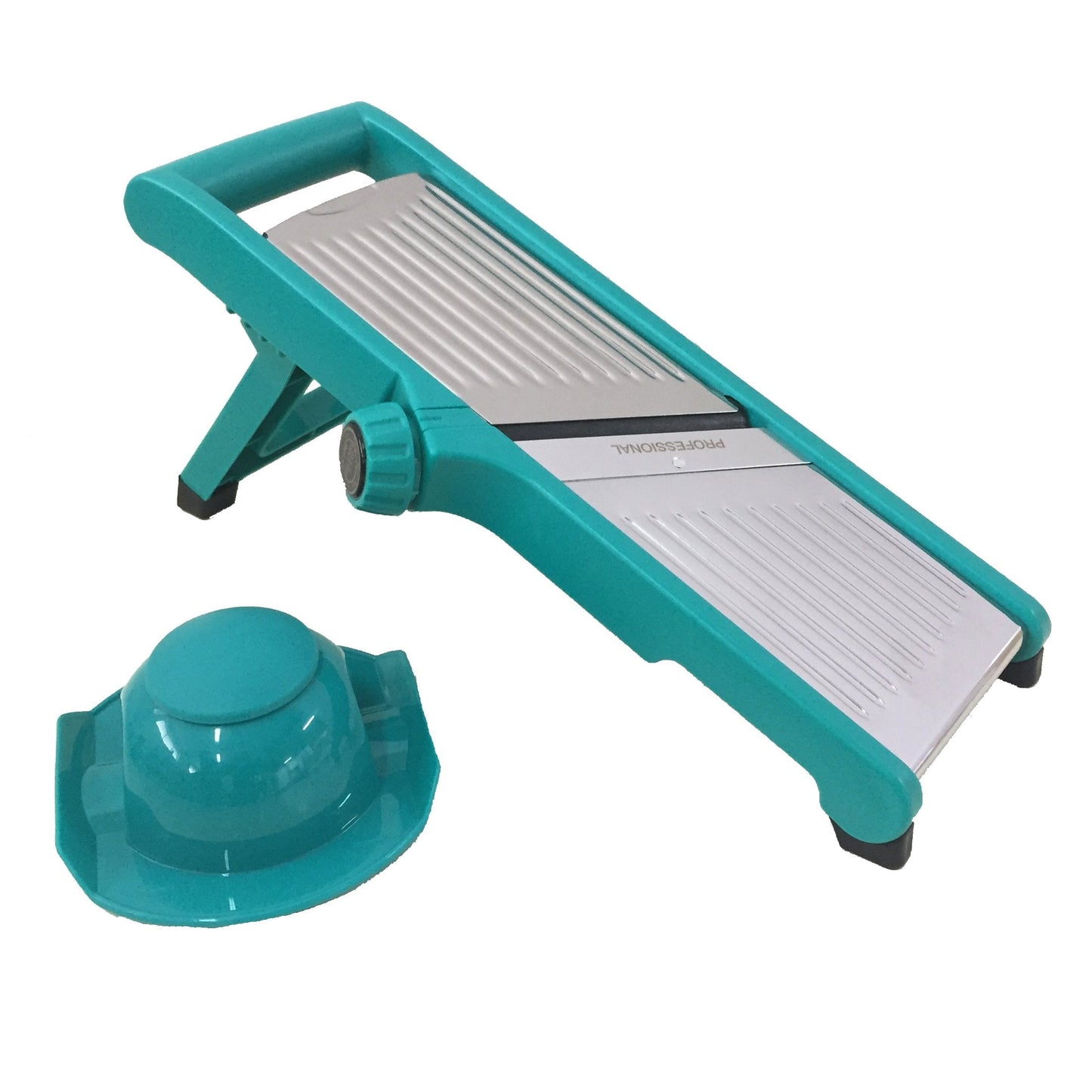 Mandolina Affettaverdure Professionale Acciaio Inox - Regolabile con Tampone Salvamano