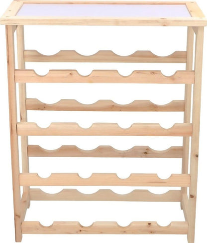 Cantinetta Vini Bambù Lifetime 16 Bottiglie 46x23x55cm - Portabottiglie Legno Naturale