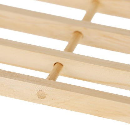 Scarpiera Bassa Legno Naturale 2 Ripiani 63x29,5cm - Porta Scarpe 4 Paia Salvaspazio