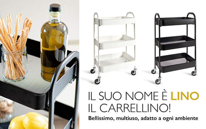 Lino Carrellino Multiuso, Cm 43x30xh80