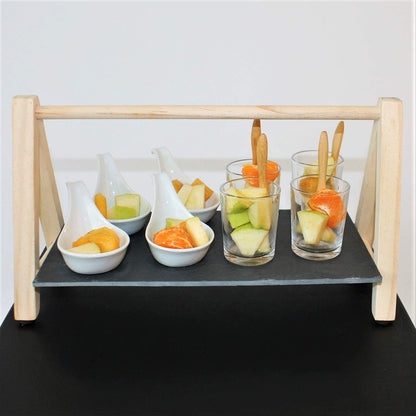 Set da 13 pezzi, set antipasti con supporto per servire, bicchieri in vetro, ciotole in ceramica e cucchiaio, ciotole da portata