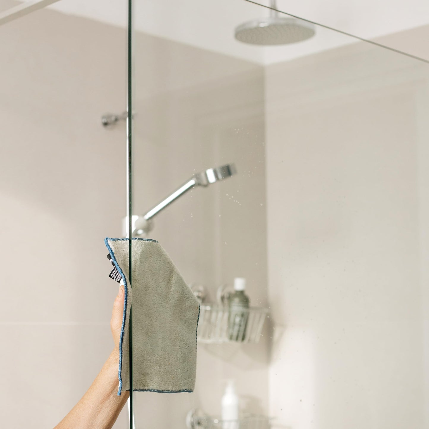 Panno Microfibra Doccia, Tessuto, Ghiaccio, 17x23x0.5 cm