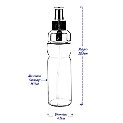 Bottiglia spray per olio d'oliva, dispenser per olio d'oliva, 150 ml, bottiglia spray in vetro per friggitrice ad aria da cucina, spray per aceto da cucina, portatile, in acciaio inox, per insalata,