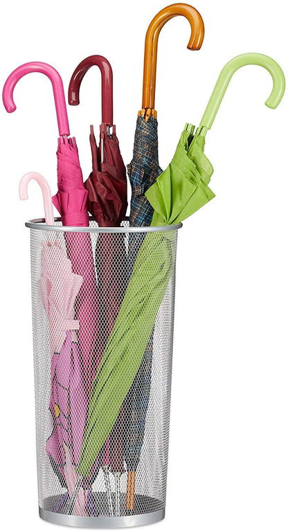 PORTA OMBRELLO,PORTA BASTONI,CESTINO MULTIFUNZIONE IN FILO METALLICO Ø 26 CM. H 50 CM.